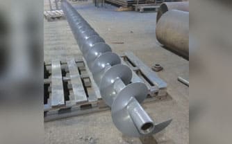 Шнек D_430 мм, L-9м для предприятия по производству древесно-волокнистых плит, Кировская область